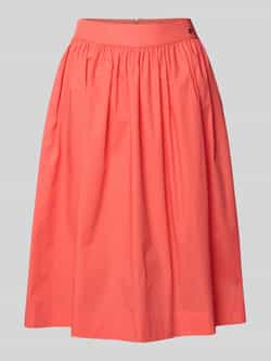 Marc Cain Knielange rok met labeldetail