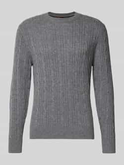 Boss Regular fit gebreide pullover van een mix van scheerwol en kasjmier model 'HETICO