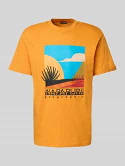 Napapijri T-shirt met labelprint model 'ARBIA'