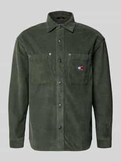 Tommy Jeans Relaxed fit ribcordoverhemd van puur katoen