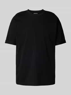 Drykorn T-shirt met geribde ronde hals model 'THILO'