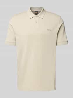 Boss Orange Regular fit poloshirt met labelstitching model 'Interlock'