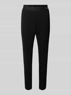 CAMBIO Slim fit stoffen broek met labelprint model 'RYDER'