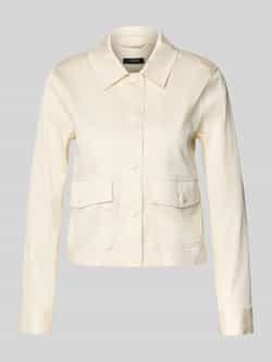 Comma Regular fit blazer van katoenmix met klepzakken