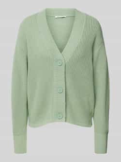 Tom Tailor Denim Regular fit gebreid jack van katoenmix met V-hals