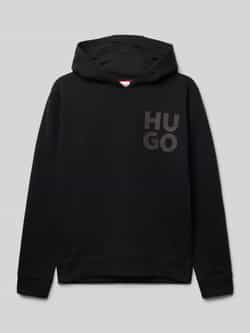 HUGO Hoodie met labelprint