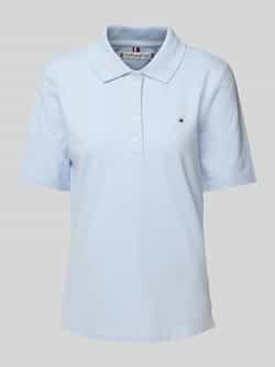 Tommy Hilfiger Poloshirt 1985 Regular Fit Pique Premium Polo met logo-borduursel met zijsplitten