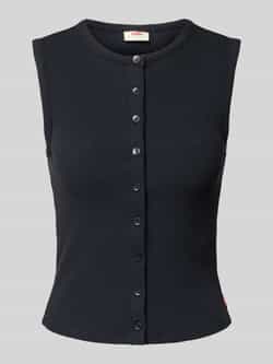 Levi's Top met in riblook met knoopsluiting