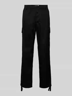 Calvin Klein Jeans Zwarte Casual Twill Broek Regular Fit Black Heren