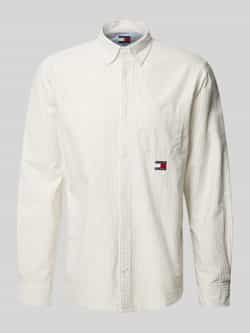 Tommy Jeans Regular fit vrijetijdsoverhemd met labelstitching model 'OXFORD'