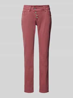 Buena Vista Slim fit jeans met asymmetrische knoopsluiting model 'Malibu'