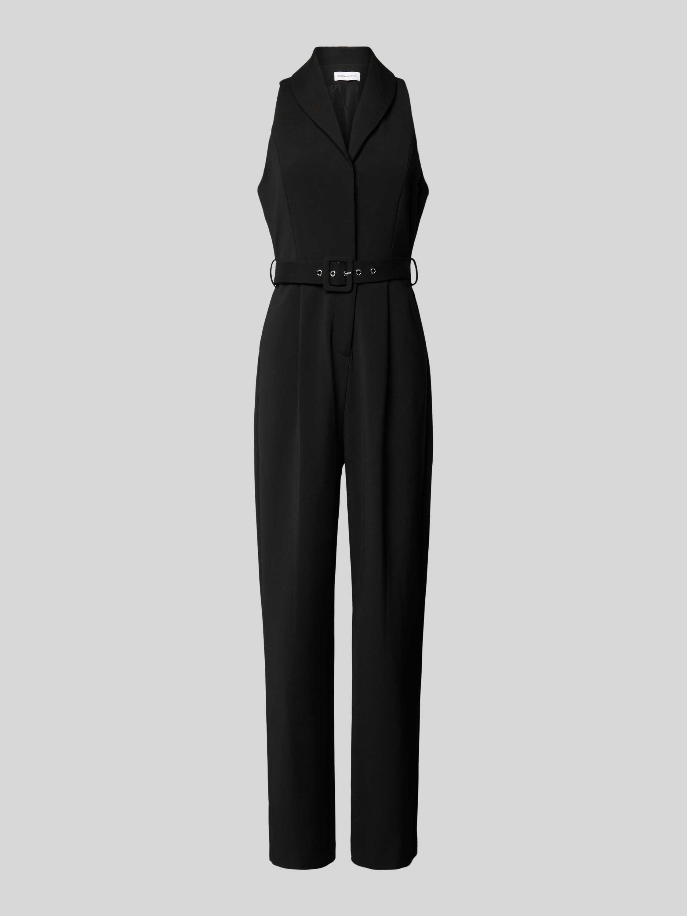 Selected Femme Zwarte Slfadara Jumpsuit Elegant Tijdloos Black Dames