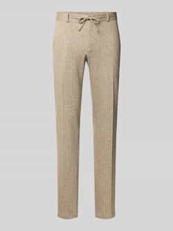 Zuitable Slim fit broek met linnen