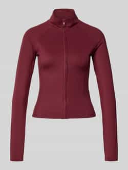 Gina Tricot Slim fit sweatjack met opstaande kraag model 'Yoga'
