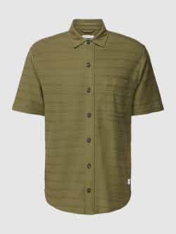 Knowledge Cotton Apparel Loose fit vrijetijdsoverhemd met borstzak