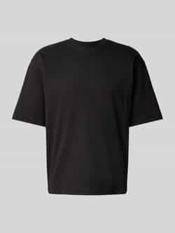 JAKE*S STUDIO MEN T-shirt met geribde ronde hals