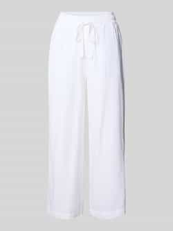 Soyaconcept Straight leg linnen broek met tunnelkoord model 'Ina'