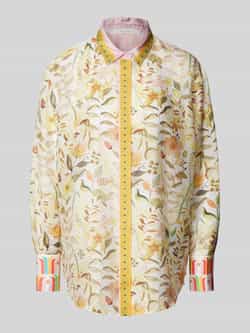 Herzensangelegenheit Overhemdblouse met blinde knoopsluiting