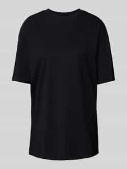 Review Oversized T-shirt met geribde ronde hals