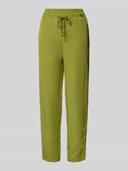 Marc Cain Tapered fit stoffen broek met tunnelkoord