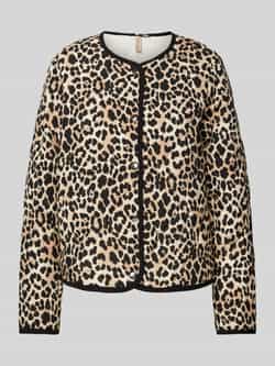 Soyaconcept Luipaardprint Jas met Zwarte Details Brown Dames