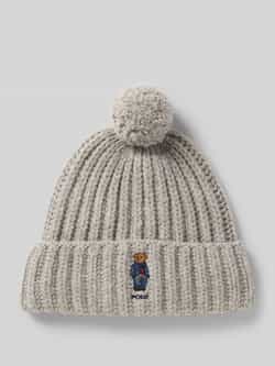 Polo Ralph Lauren Wollen muts met motiefstitching model 'DENIM BEAR'