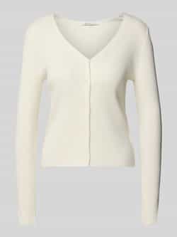 Tom Tailor Denim Slim fit cardigan met ribstructuur