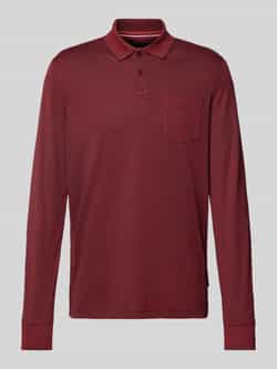 Bugatti Poloshirt met lange mouwen met fijne structuuruitstraling