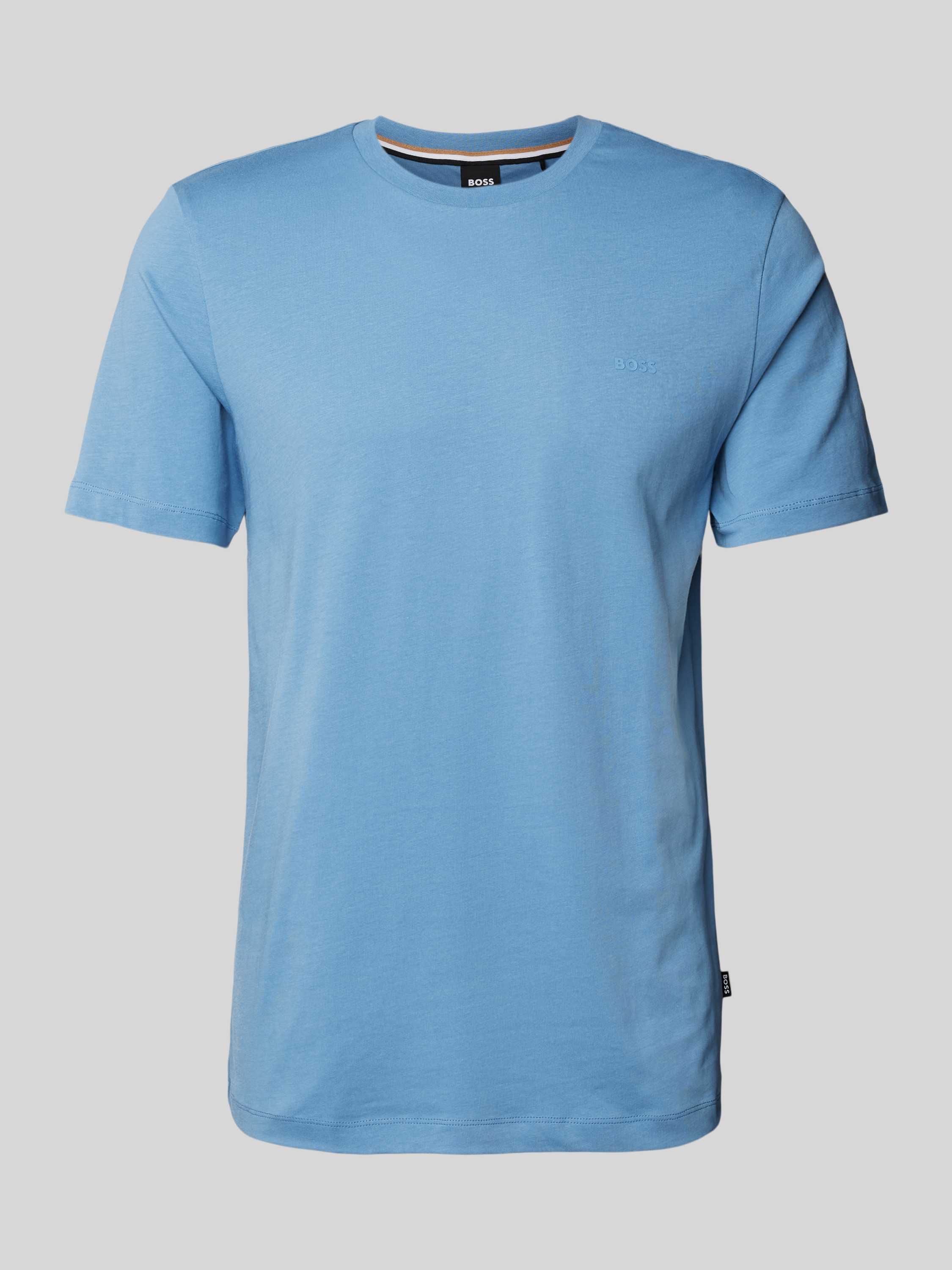 Hugo Boss Thompson 01 Blauw Katoen Logo T-shirt Blue Heren