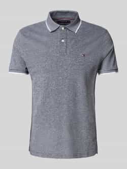 Tommy Hilfiger Regular fit poloshirt van een mix van katoen en linnen
