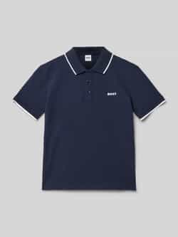 Boss Poloshirt met labeldetail