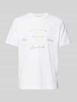 Tom Tailor Regular fit T-shirt van puur katoen met labelprint