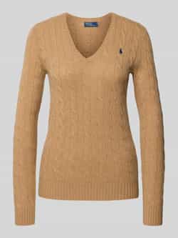 Polo Ralph Lauren Shirt met lange mouwen in gebreide look met kasjmier model 'KIMBERLY'