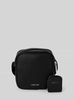 Calvin Klein Zwarte Schoudertas met Verwijderbare Portemonnee Black Heren