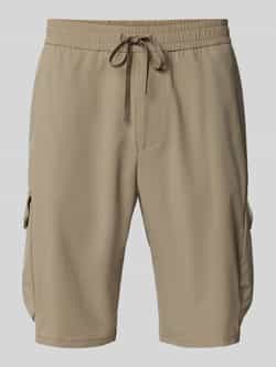 BOSS Green Tapered fit bermuda met cargozakken