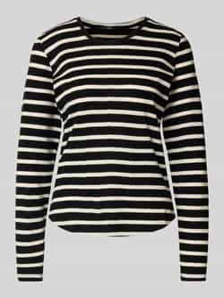 LANIUS Shirt met lange mouwen van scheerwol met ronde hals