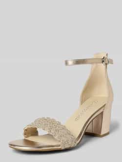 Marco tozzi Sandalen met strass-steentjes en blokhak