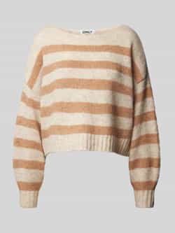 Only Gebreide pullover met extra brede schouders model 'AYA LIFE'