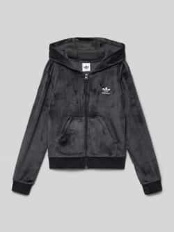 Adidas Originals Sweatjack van suède met labelstitching