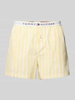Tommy Hilfiger Regular fit korte pyjama met elastische band met label
