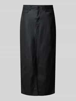 Noisy may Imitatieleren rok NMKATH NW SLIT LONG SKIRT COATED BL NOOS