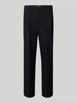 Casual friday regular fit stoffen broek met plooi aan de taille model 'Grant'