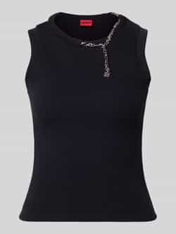 HUGO Slim fit top van katoenmix model 'Delolly'