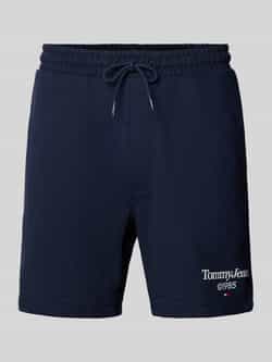 Tommy Hilfiger Logo Graphic Relaxed Fit Shorts Blue Heren