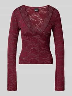 Gina Tricot Shirt met lange mouwen kant en V-hals