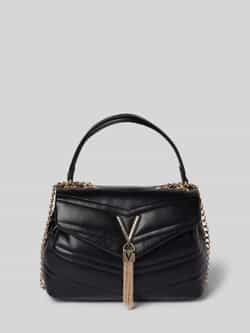 Valentino by Mario Valentino Zwarte Crossbody Tas met Ketting en Meerdere Compartimenten Black Dames