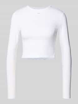 Karo Kauer Kort shirt met lange mouwen en labelpatch