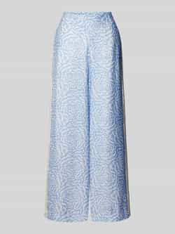 MOS MOSH Wide leg stoffen broek met elastische band model 'CHARBEL SAKU'
