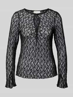 NEO NOIR Shirt met lange mouwen in semi-transparant design model 'Matria'
