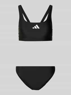 Adidas 3-Stripes V-Back Bikini Zwart- Dames Zwart
